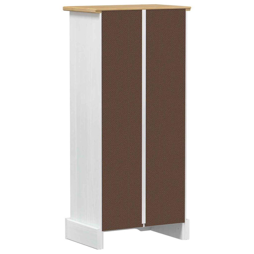 vidaXL Półka na książki Biały 46 x 29 x 100 cm Lite drewno sosnowe