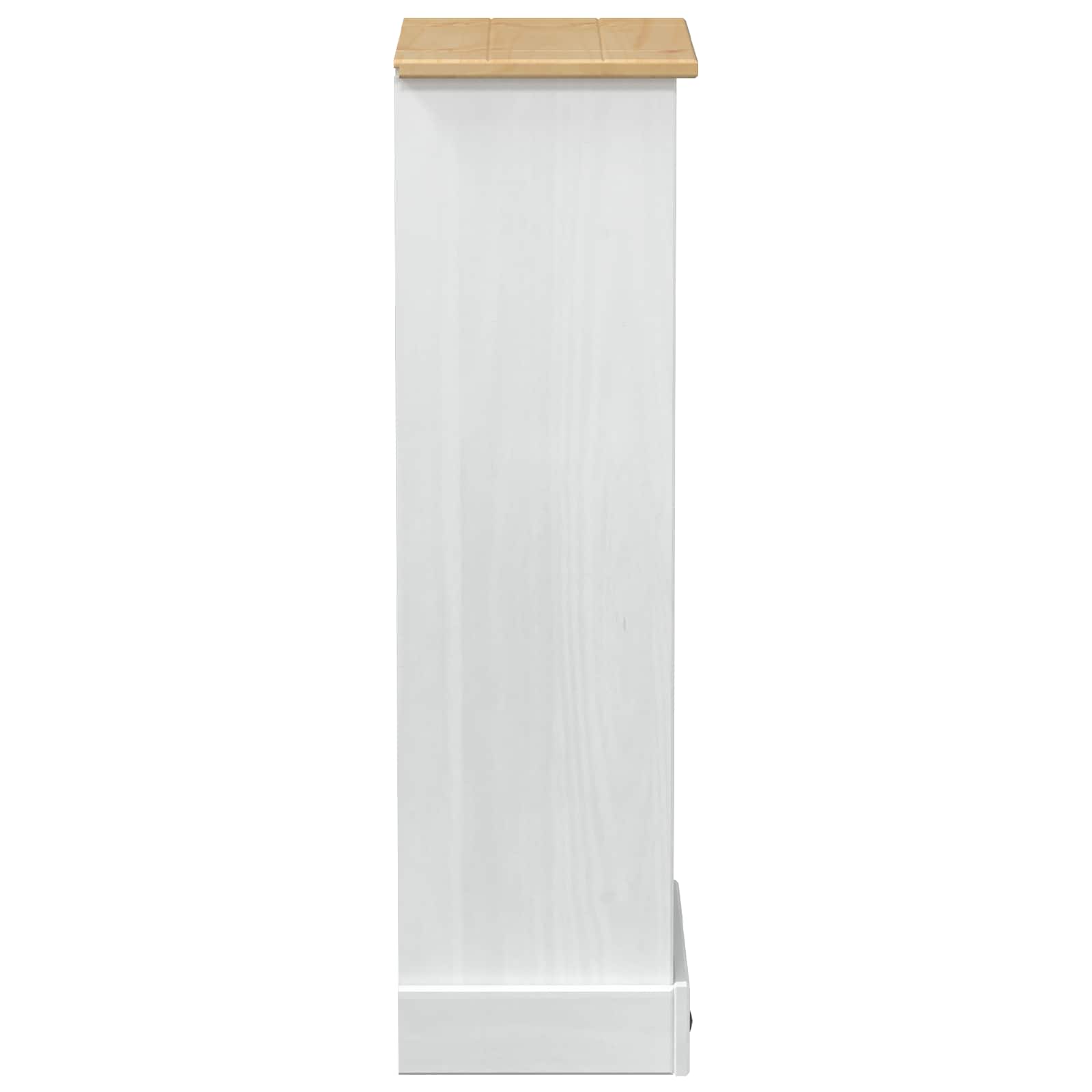 vidaXL Półka na książki Biały 46 x 29 x 100 cm Lite drewno sosnowe