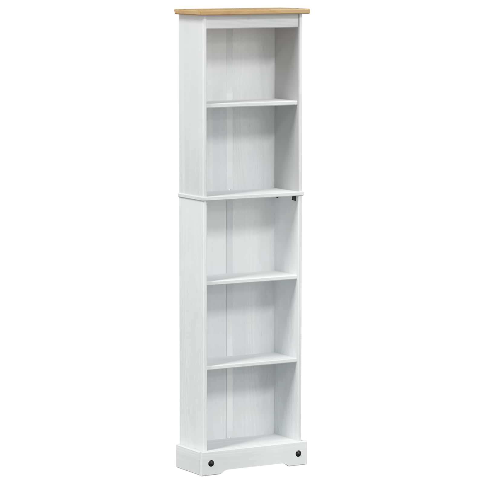 vidaXL Półka na książki Biały 46 x 20 x 170 cm Lite drewno sosnowe