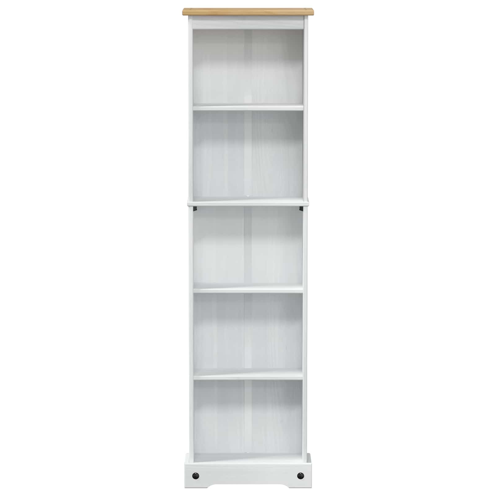 vidaXL Półka na książki Biały 46 x 20 x 170 cm Lite drewno sosnowe