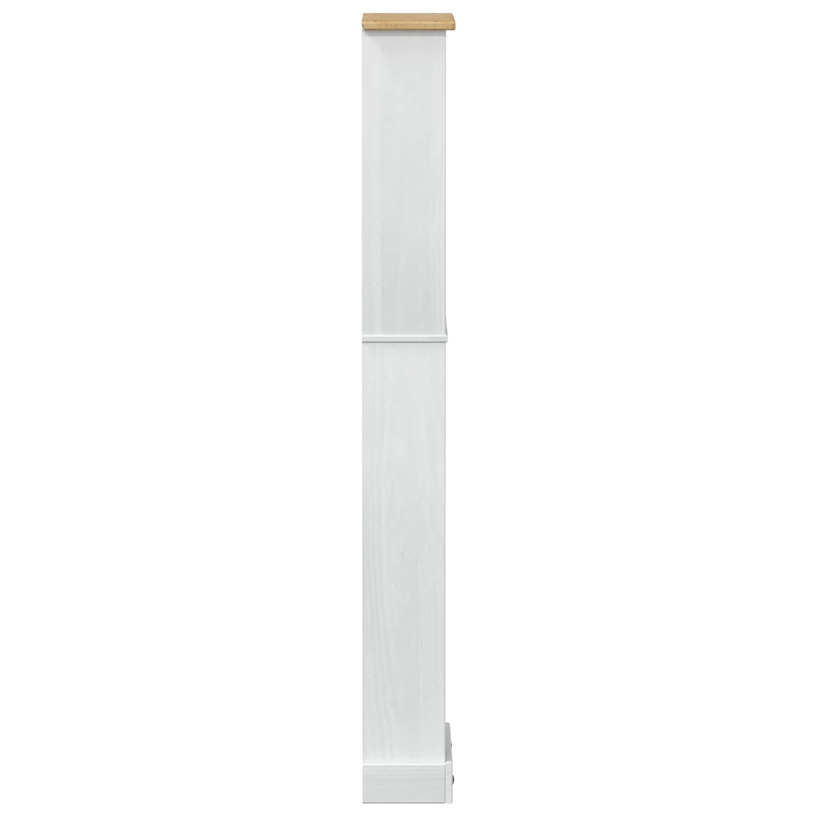 vidaXL Półka na książki Biały 46 x 20 x 170 cm Lite drewno sosnowe