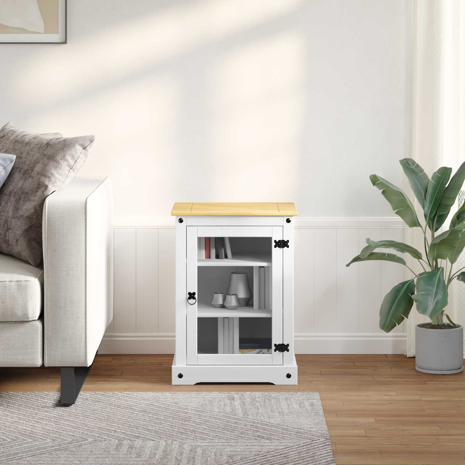 vidaXL Szafka HiFi Biały 60 x 50 x 82 cm Lite drewno sosnowe