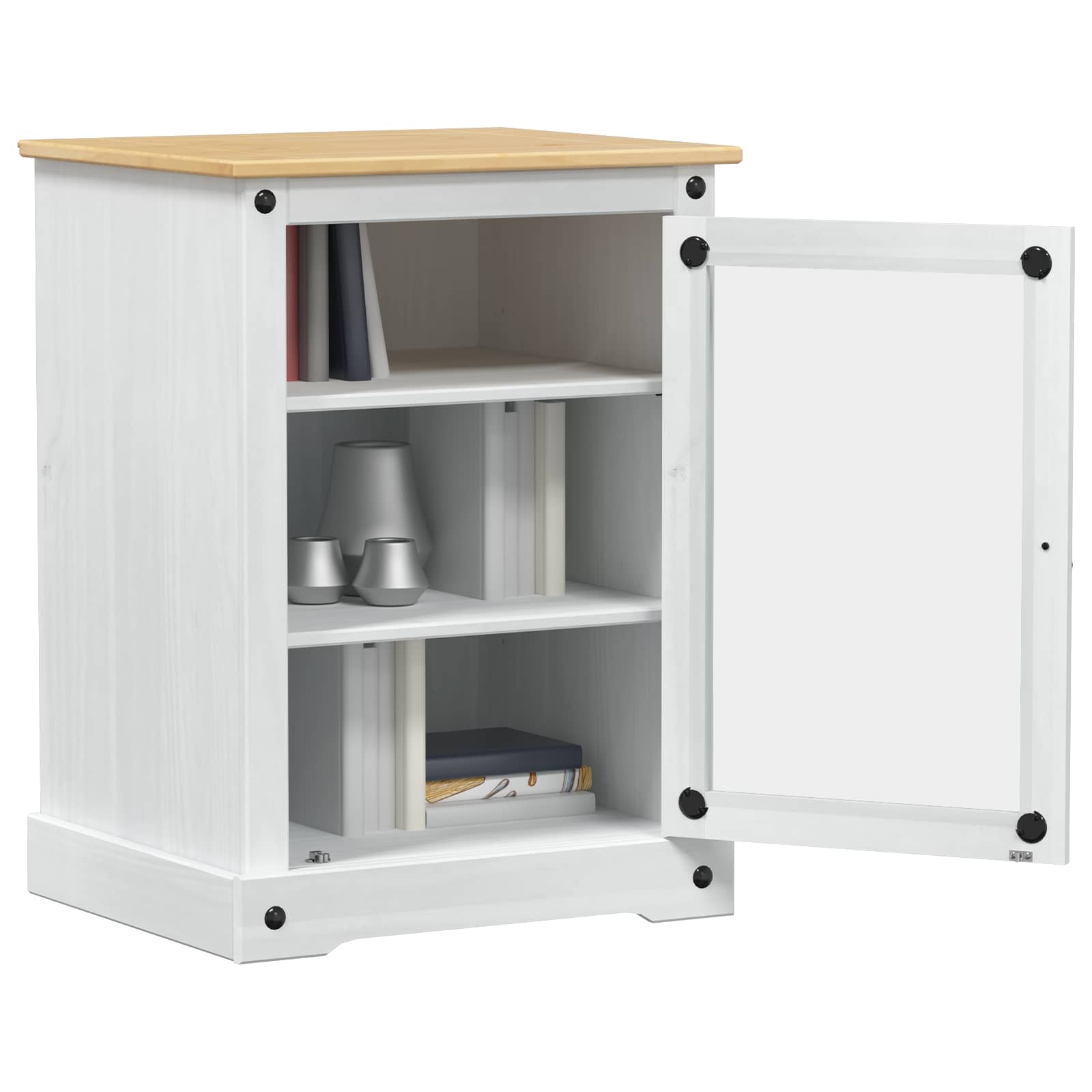 vidaXL Szafka HiFi Biały 60 x 50 x 82 cm Lite drewno sosnowe
