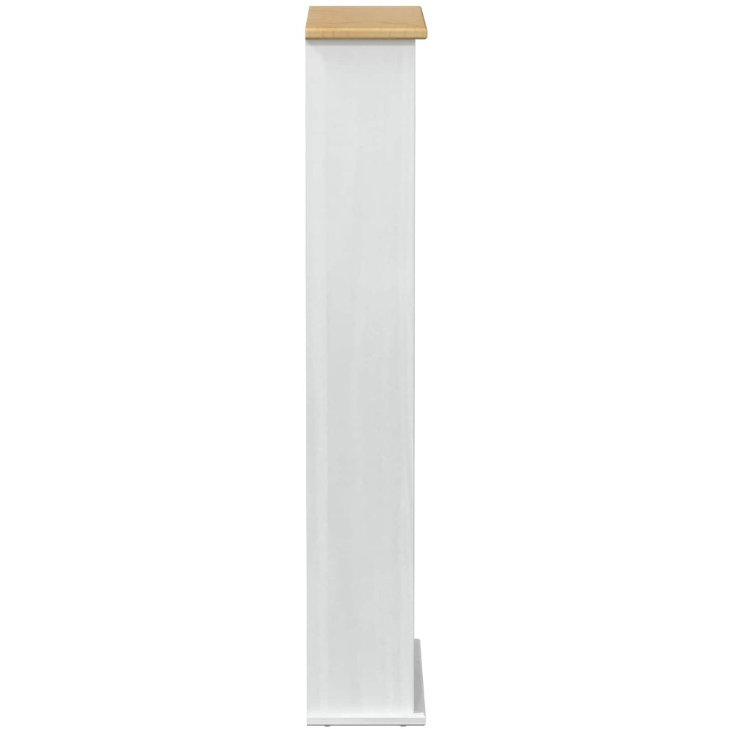 vidaXL Szafka na płyty CD Biały 52 x 17.5 x 103 cm Lite drewno sosnowe