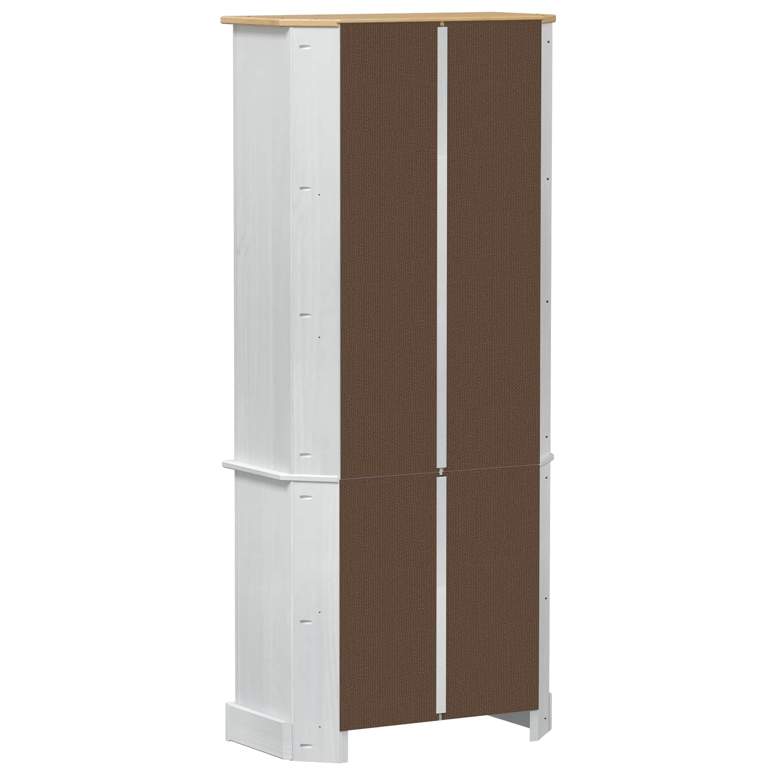 vidaXL Highboard Biały 74 x 38 x 170 cm Lite drewno sosnowe