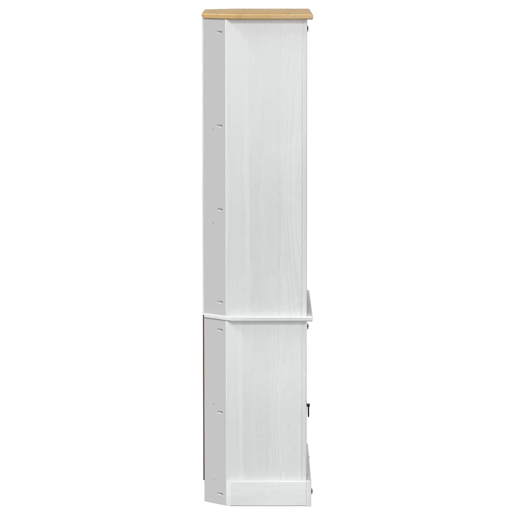 vidaXL Highboard Biały 74 x 38 x 170 cm Lite drewno sosnowe