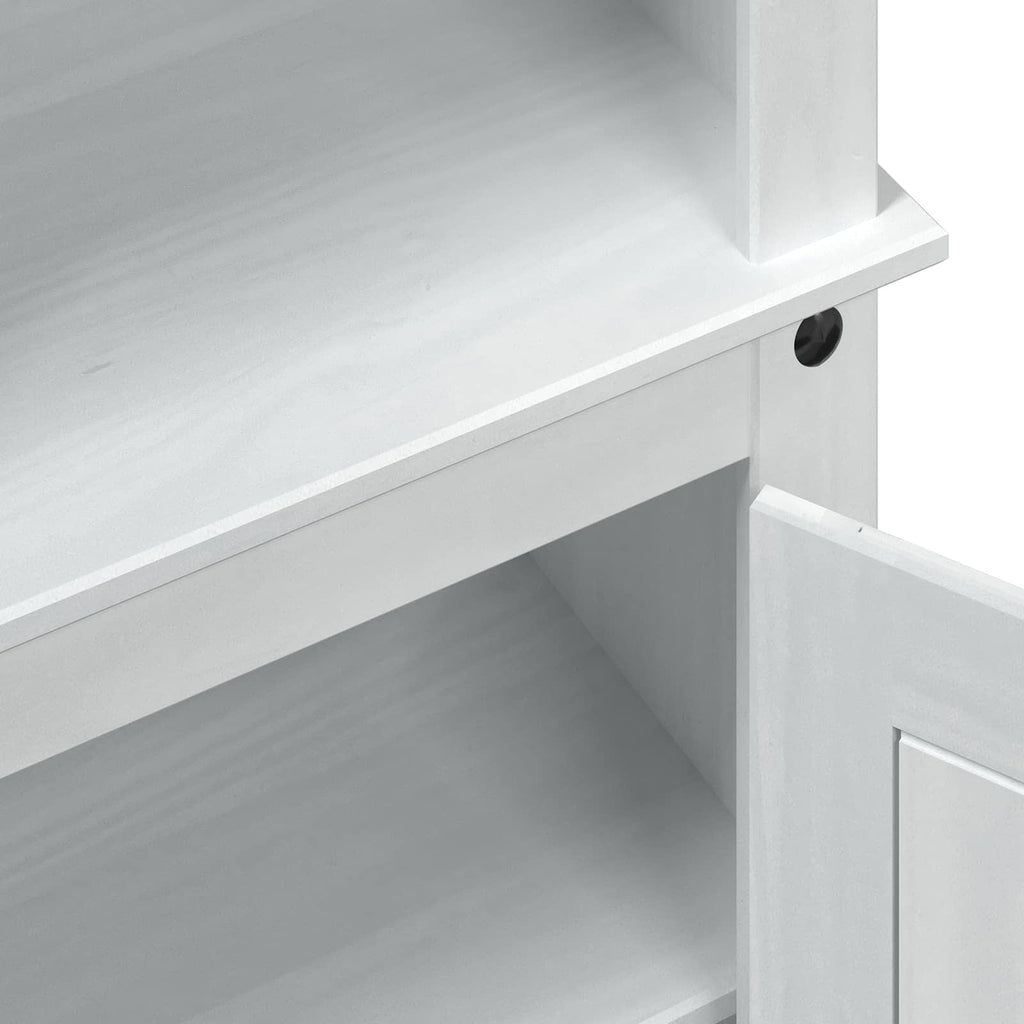 vidaXL Szafka na buty Biały 86 x 38,5 x 108 cm Lite drewno sosnowe