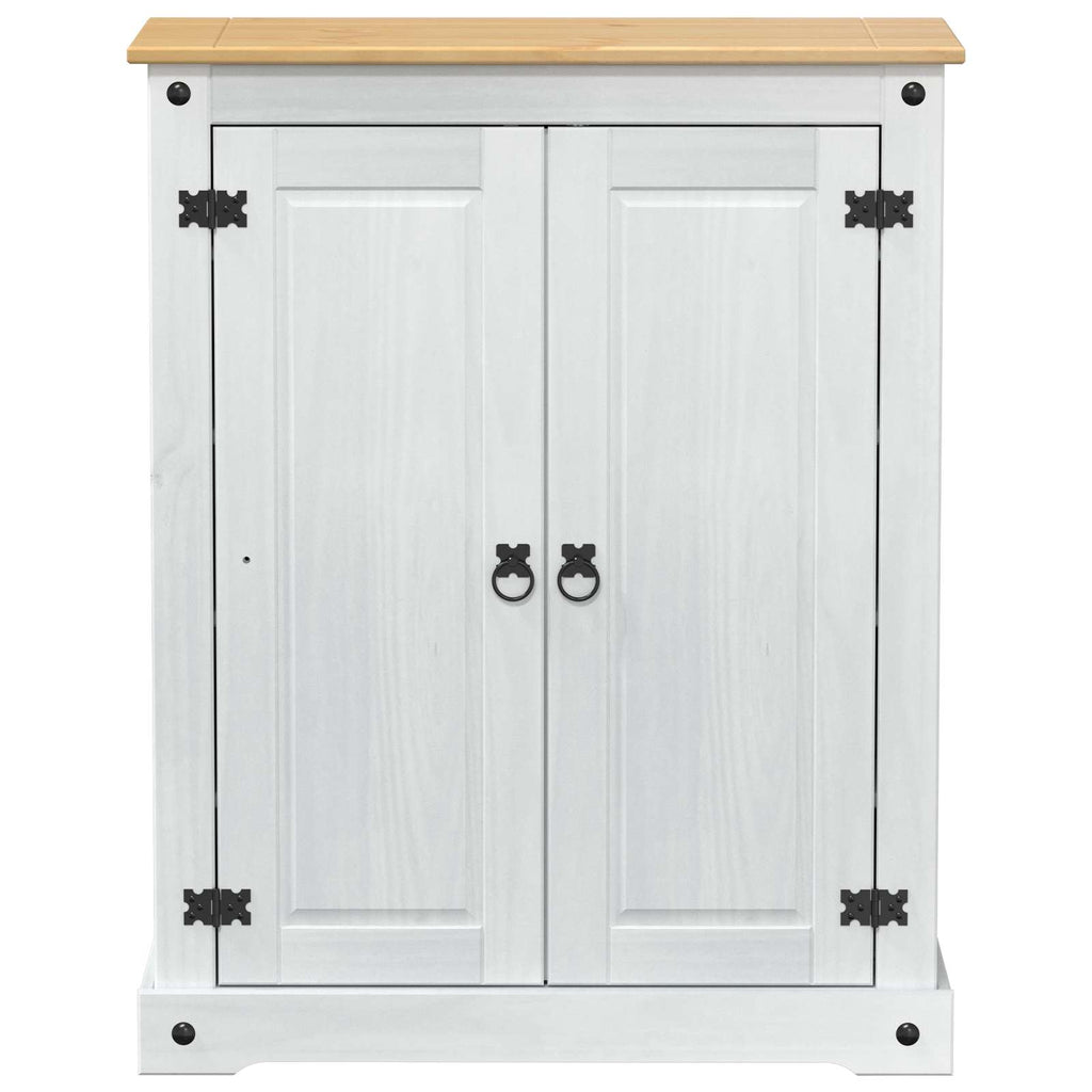 vidaXL Szafka na buty Biały 86 x 38,5 x 108 cm Lite drewno sosnowe