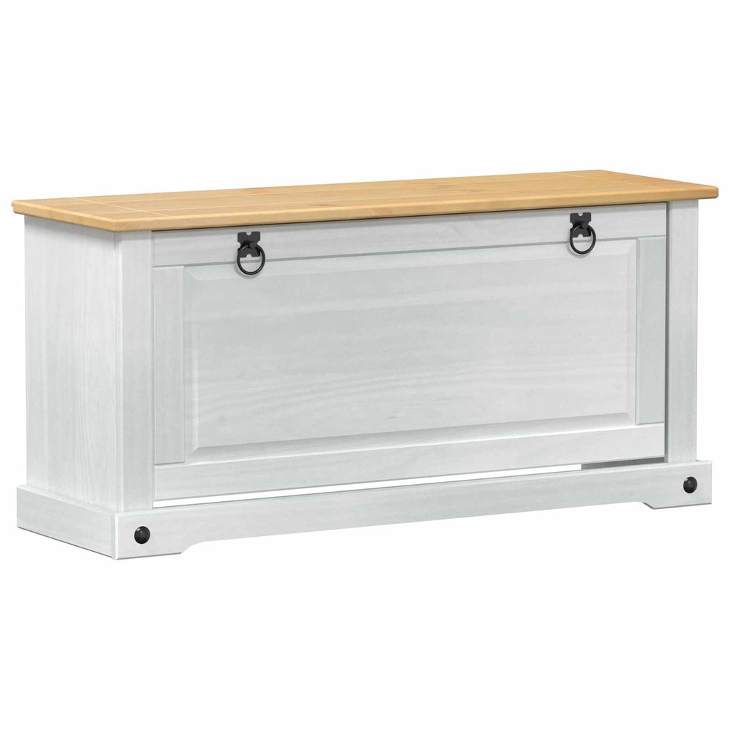 vidaXL Szafka na buty Corona Biały 99 x 32 x 49 cm Lite drewno sosnowe