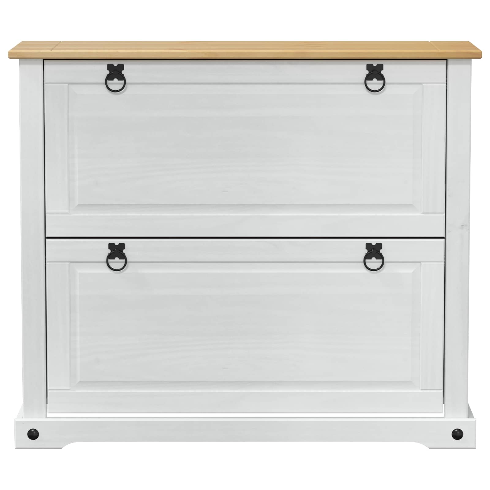 vidaXL Szafka na buty Corona Biały 99 x 32 x 85 cm Lite drewno sosnowe