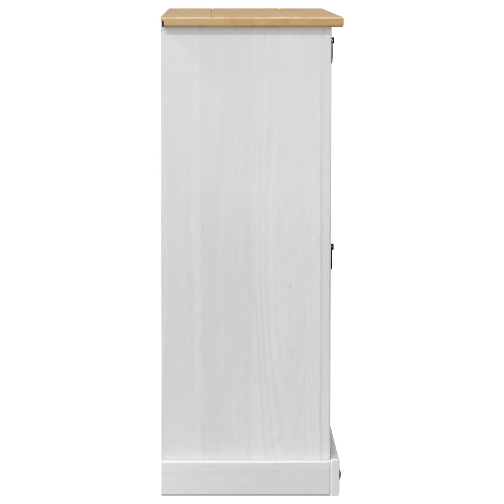 vidaXL Szafka na buty Corona Biały 99 x 32 x 85 cm Lite drewno sosnowe