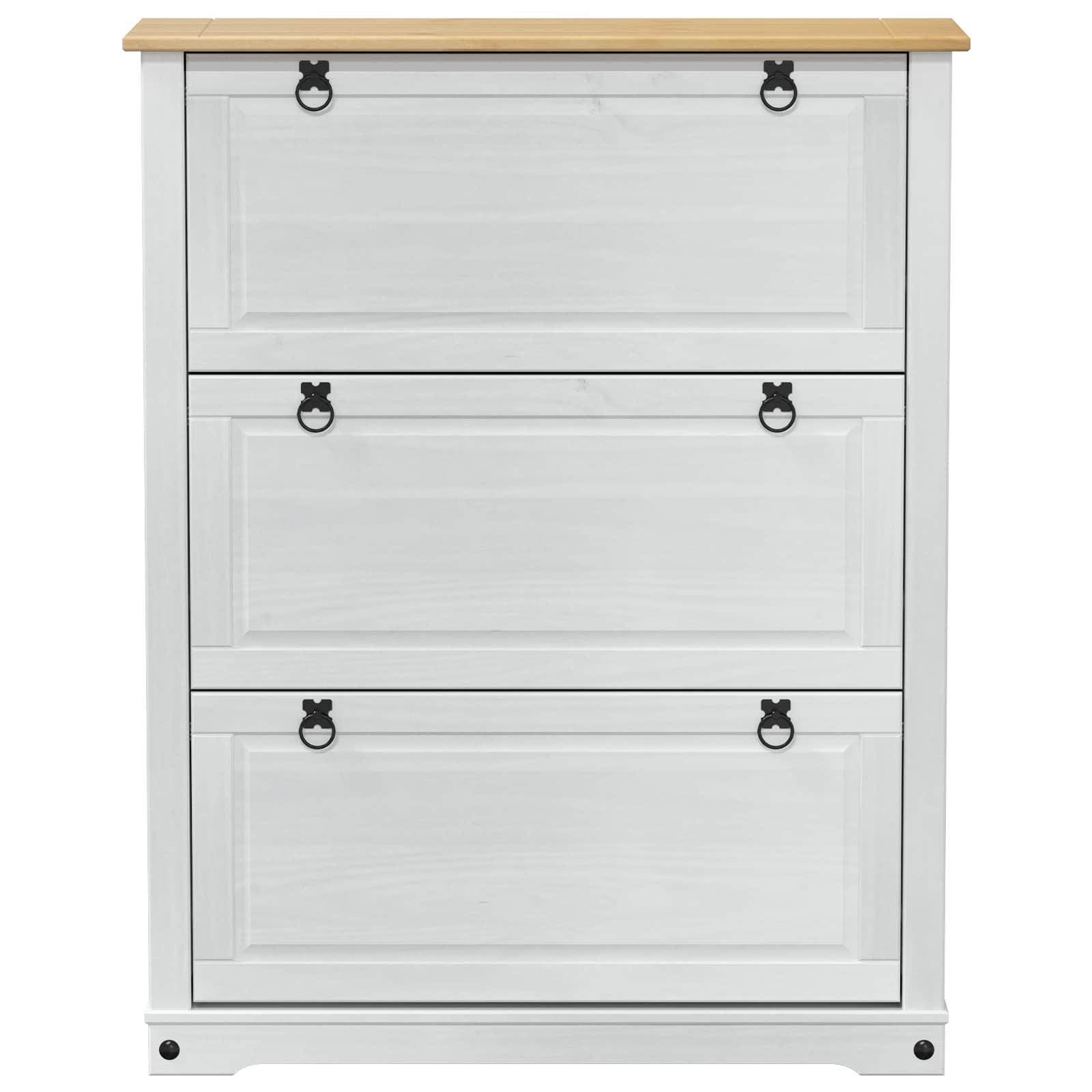 vidaXL Szafka na buty z szufladą z półką Corona Biały 99 x 32 x 122 cm