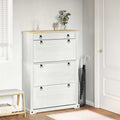 vidaXL Szafka na buty z szufladą z półką Corona Biały 99 x 32 x 138 cm