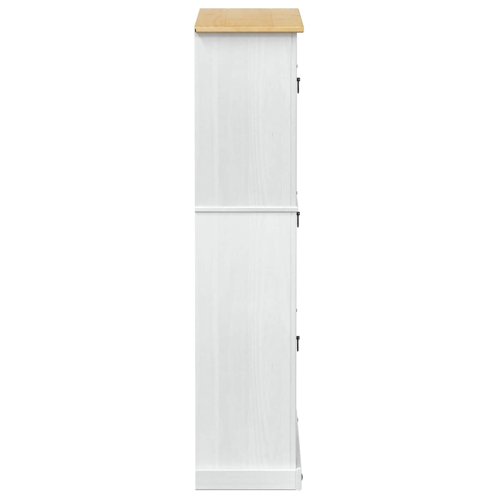 vidaXL Szafka na buty z szufladą z półką Corona Biały 99 x 32 x 138 cm