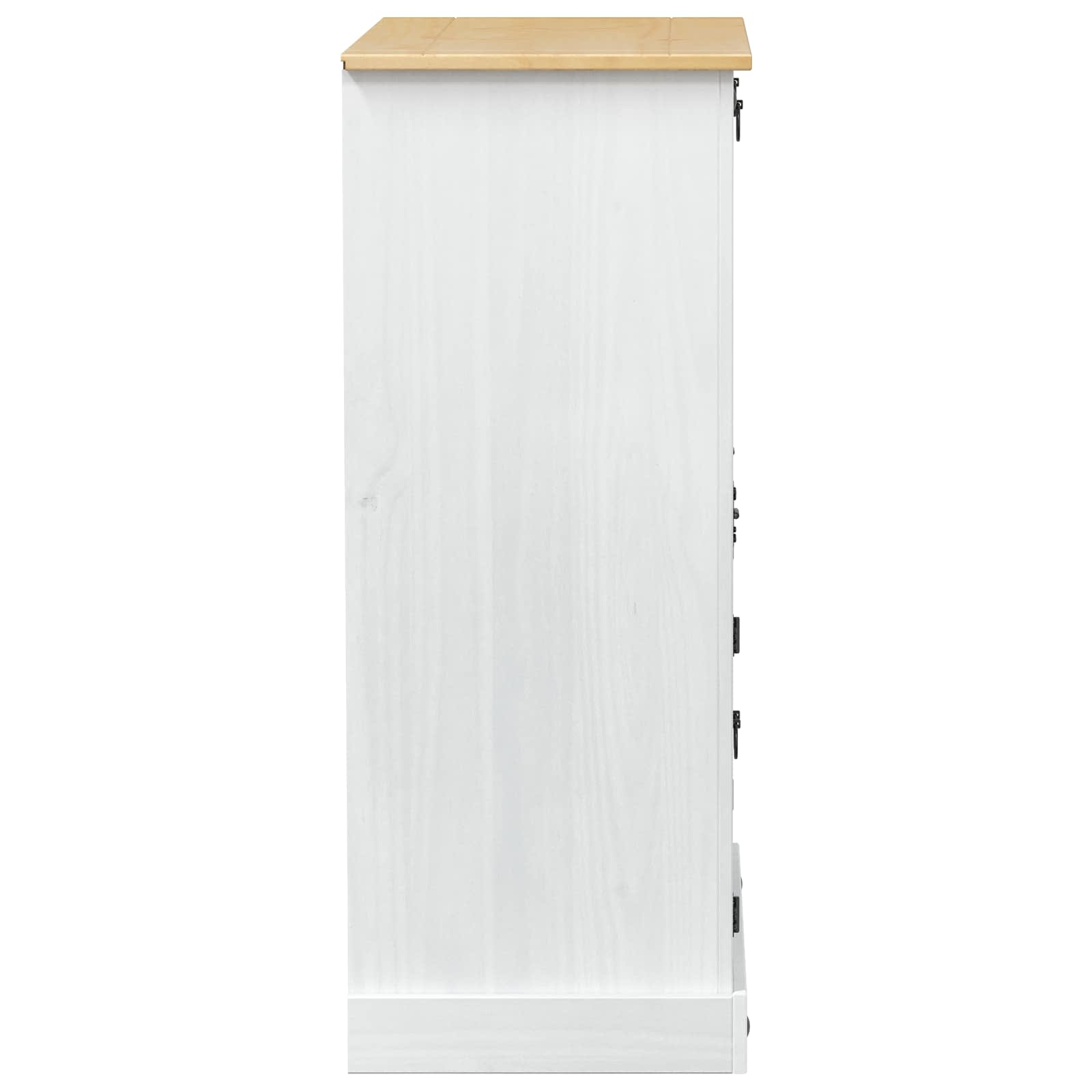 vidaXL Szafka na wino Biały 97 x 45 x 114 cm Lite drewno sosnowe