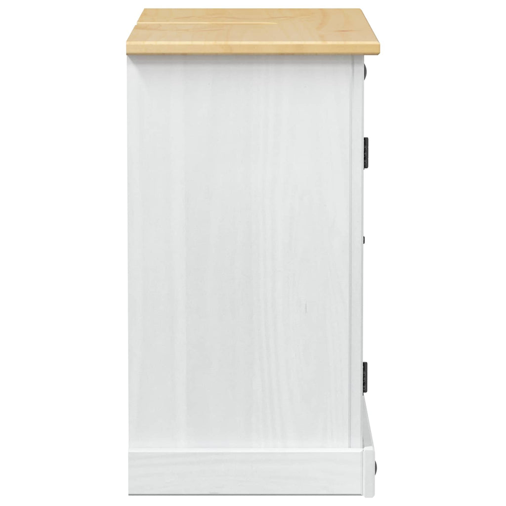 vidaXL Szafka umywalkowa Biały 73 x 33 x 60 cm Lite drewno sosnowe