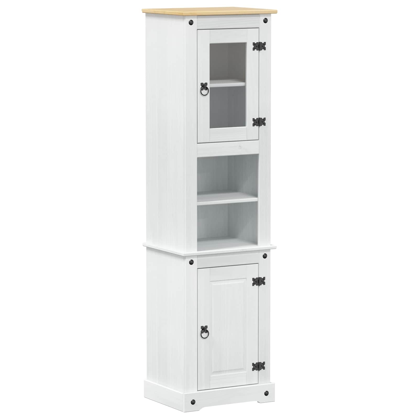 vidaXL Szafka Łazienkowa Biały 50 x 40 x 185 cm Lite drewno sosnowe