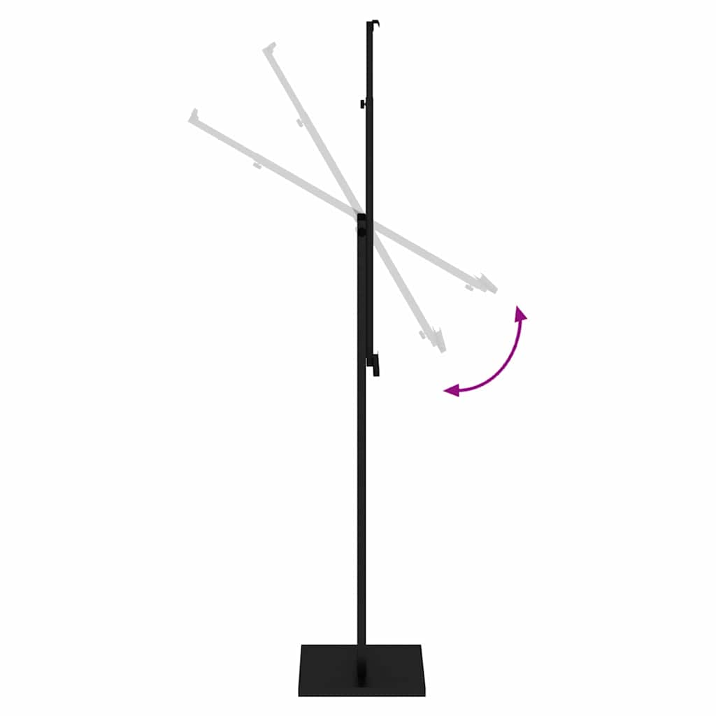 vidaXL Stoiska na targi Czarny 26,5 x 26,5 x 150 cm Stal