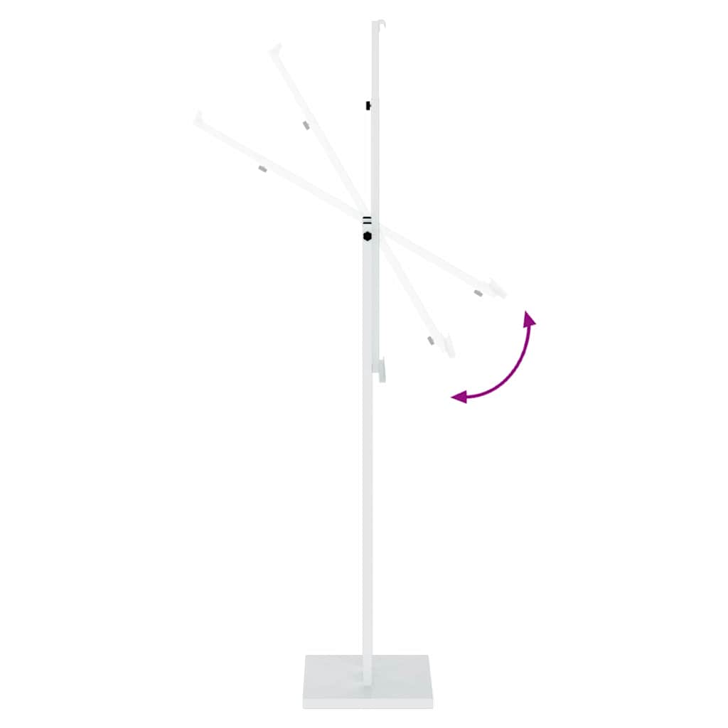 vidaXL Stoiska na targi Biały 26,5 x 26,5 x 150 cm Stal