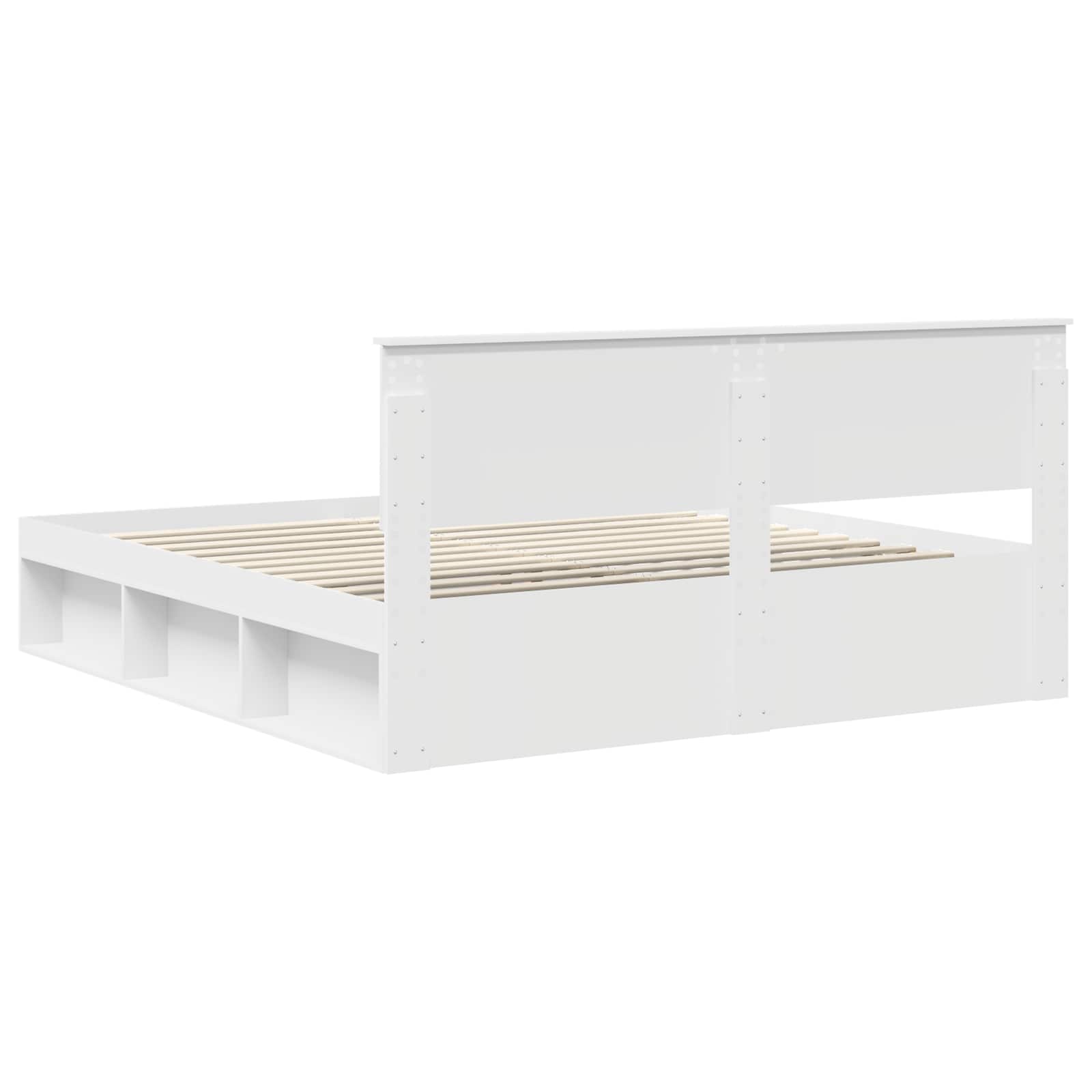 vidaXL Ramka łóżka Biały 200 x 200 cm Materiał drewnopochodny