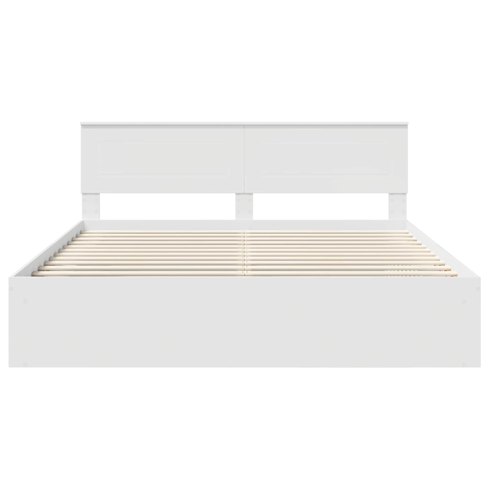vidaXL Ramka łóżka Biały 200 x 200 cm Materiał drewnopochodny