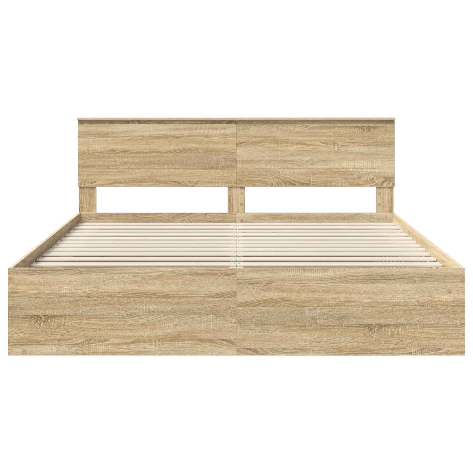 vidaXL Ramka łóżka Sonoma 200 x 200 cm Materiał drewnopochodny