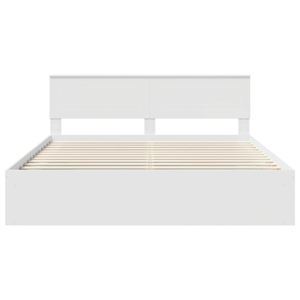 vidaXL Ramka łóżka Biały 180 x 200 cm Materiał drewnopochodny