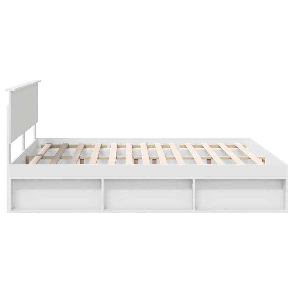 vidaXL Ramka łóżka Biały 180 x 200 cm Materiał drewnopochodny
