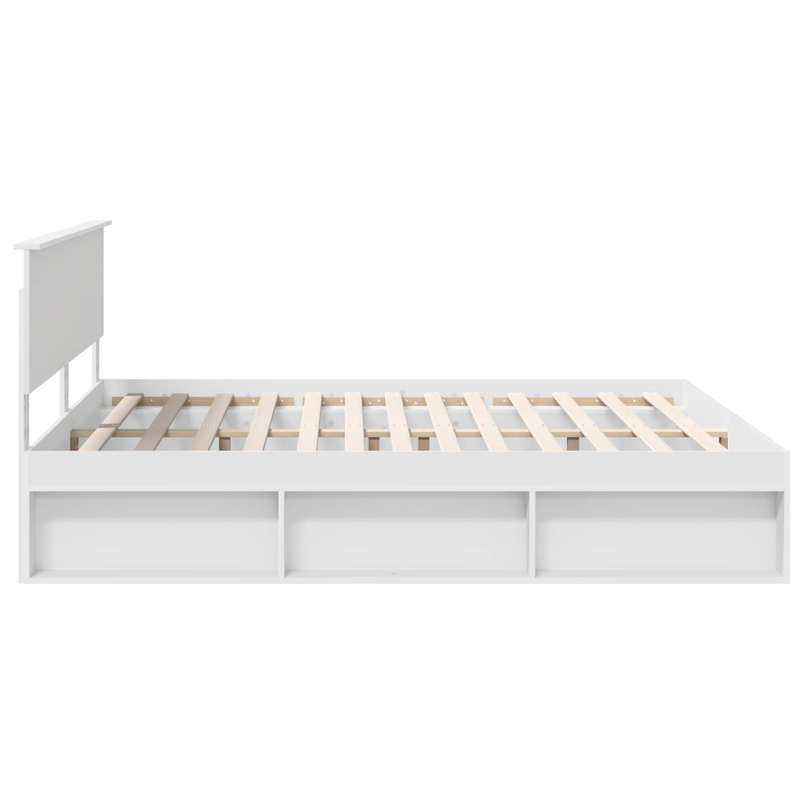 vidaXL Ramka łóżka Biały 180 x 200 cm Materiał drewnopochodny