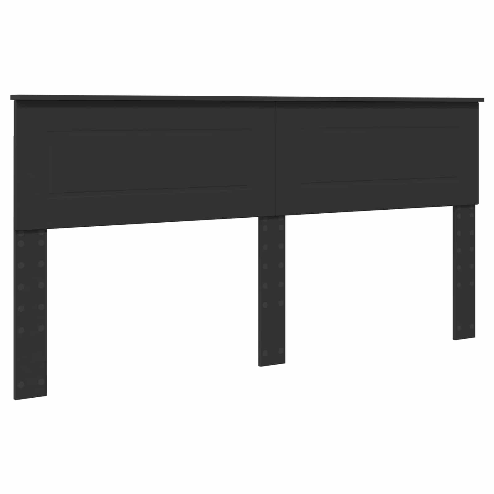 vidaXL Ramka łóżka Czarny 180 x 200 cm Materiał drewnopochodny