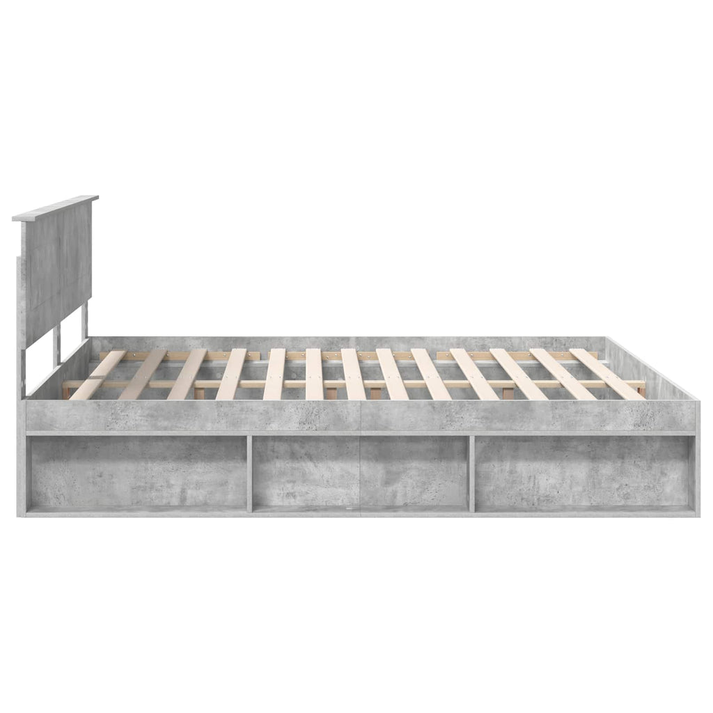 vidaXL Ramka łóżka Betonowy 180 x 200 cm Materiał drewnopochodny