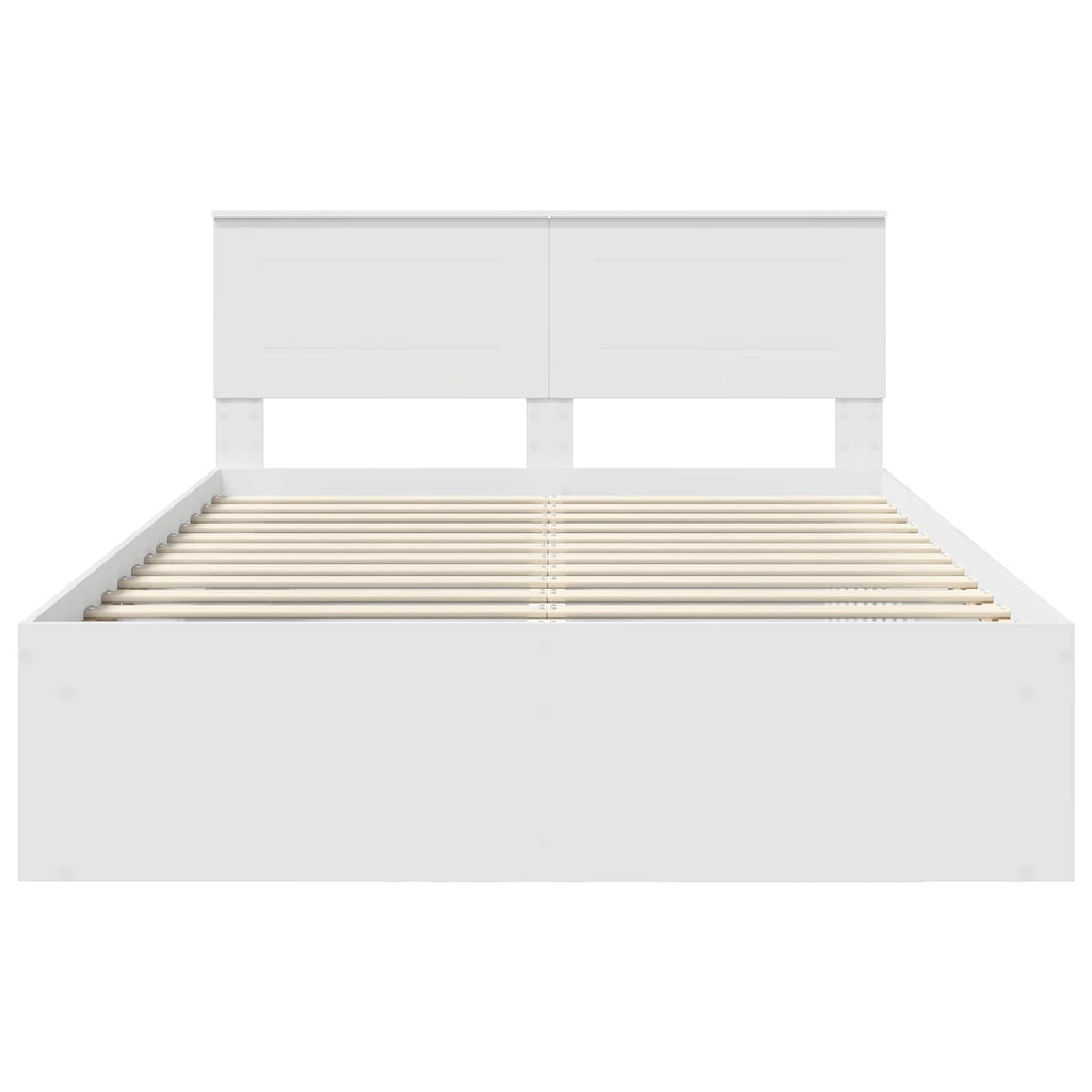 vidaXL Ramka łóżka Biały 160 x 200 cm Materiał drewnopochodny