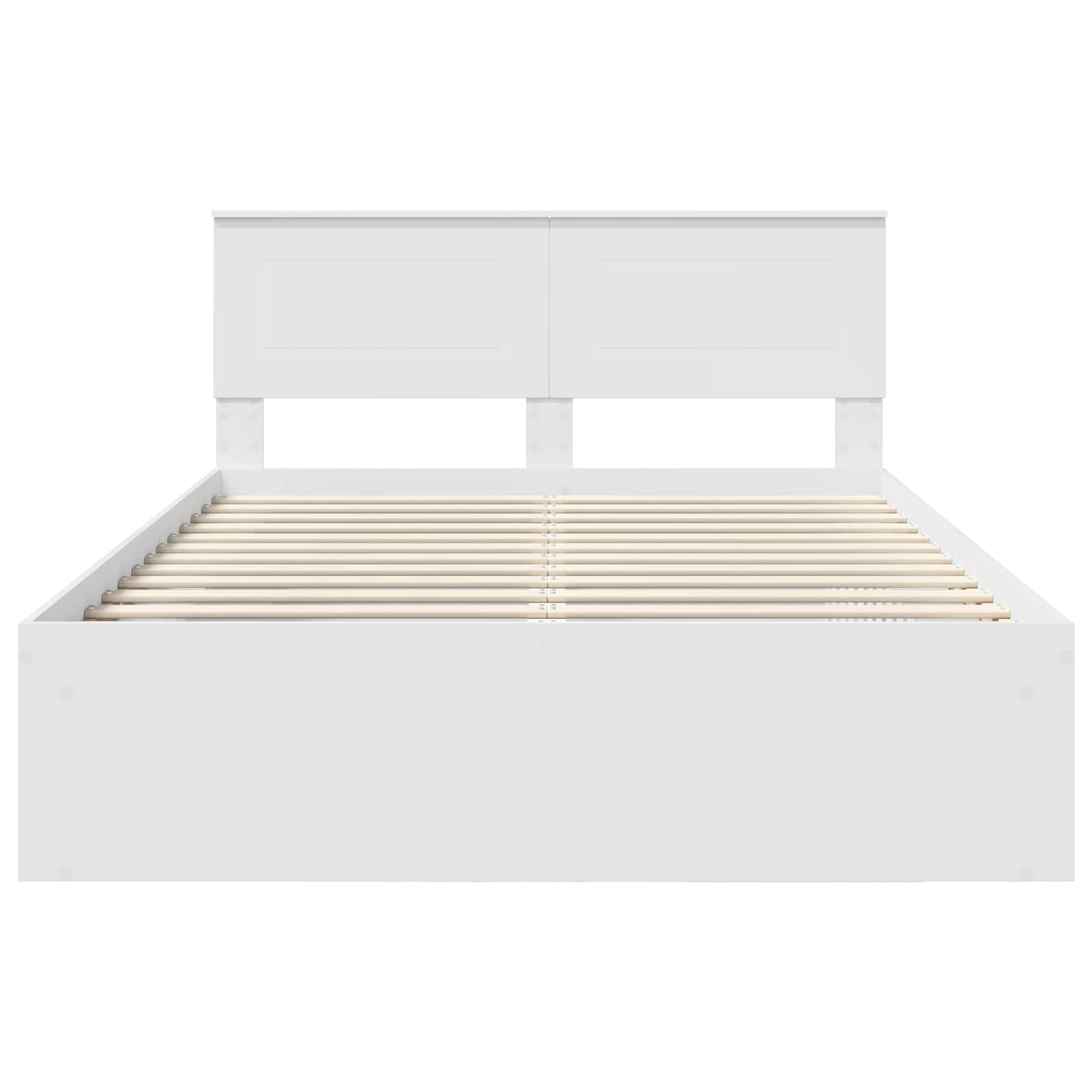 vidaXL Ramka łóżka Biały 160 x 200 cm Materiał drewnopochodny