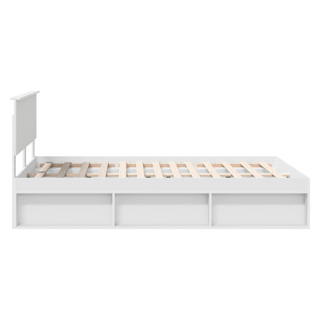 vidaXL Ramka łóżka Biały 160 x 200 cm Materiał drewnopochodny