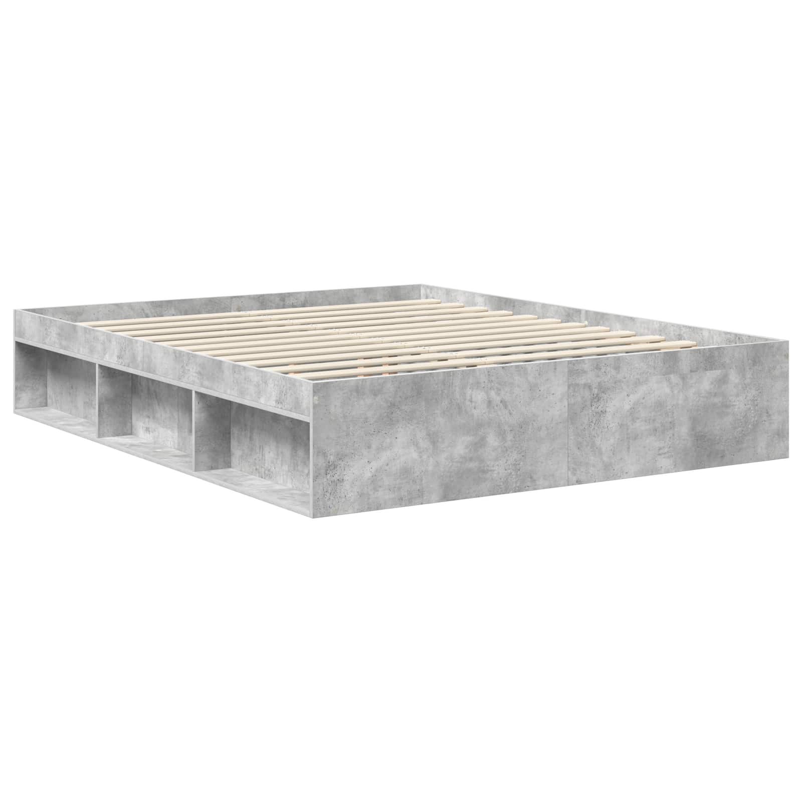 vidaXL Ramka łóżka Betonowy 160 x 200 cm Materiał drewnopochodny