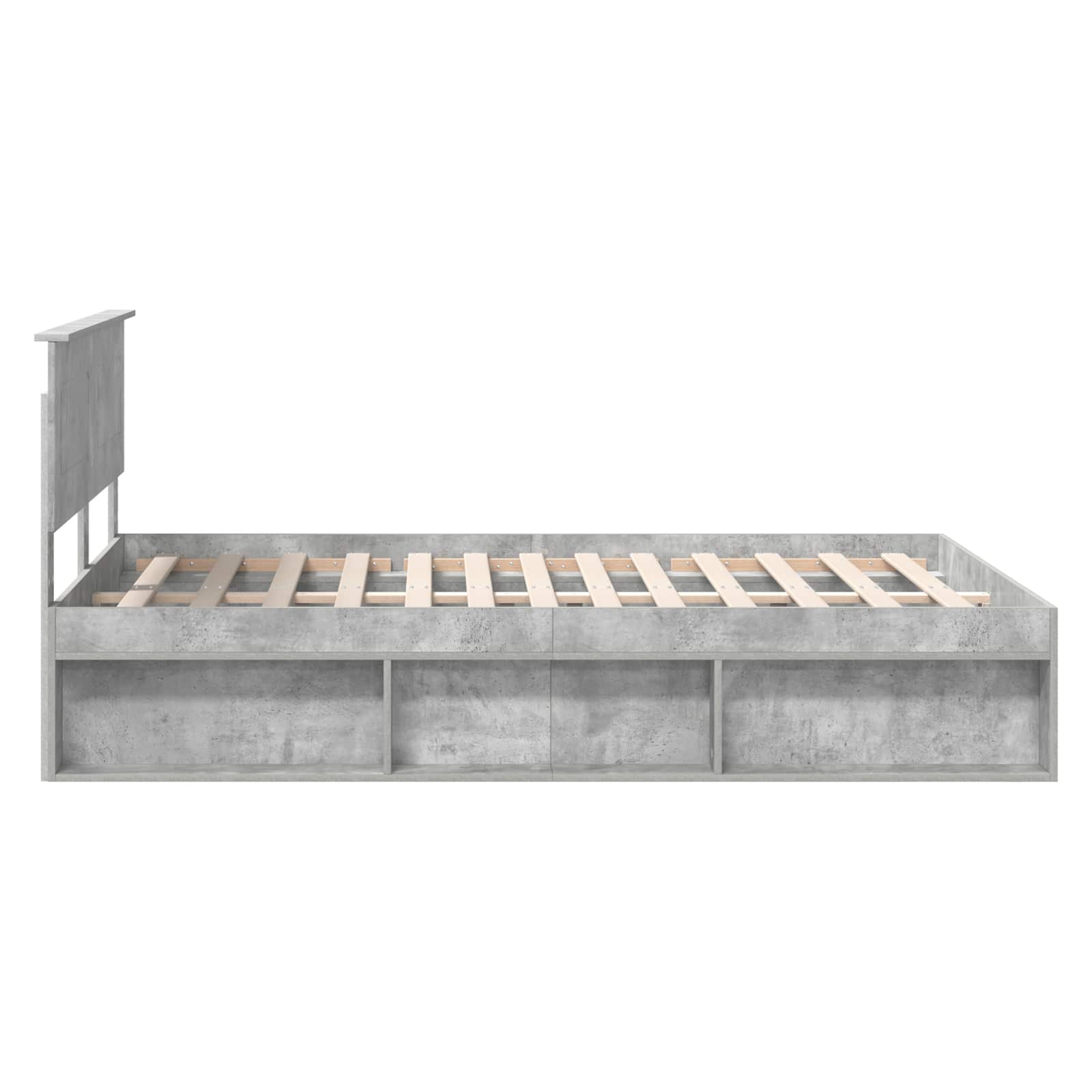 vidaXL Ramka łóżka Betonowy 160 x 200 cm Materiał drewnopochodny