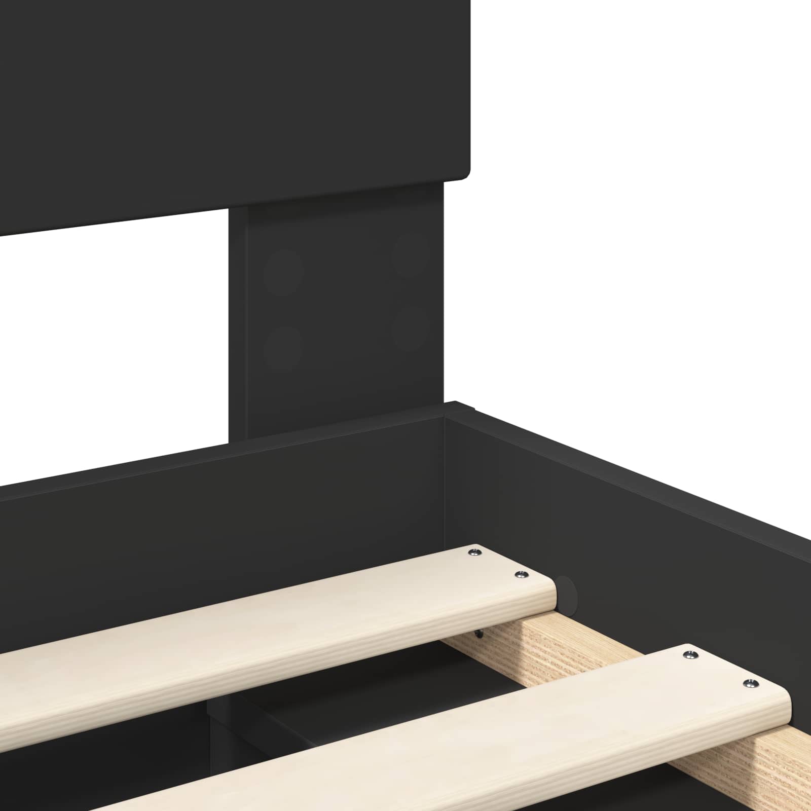 vidaXL Ramka łóżka Czarny 150 x 200 cm Materiał drewnopochodny