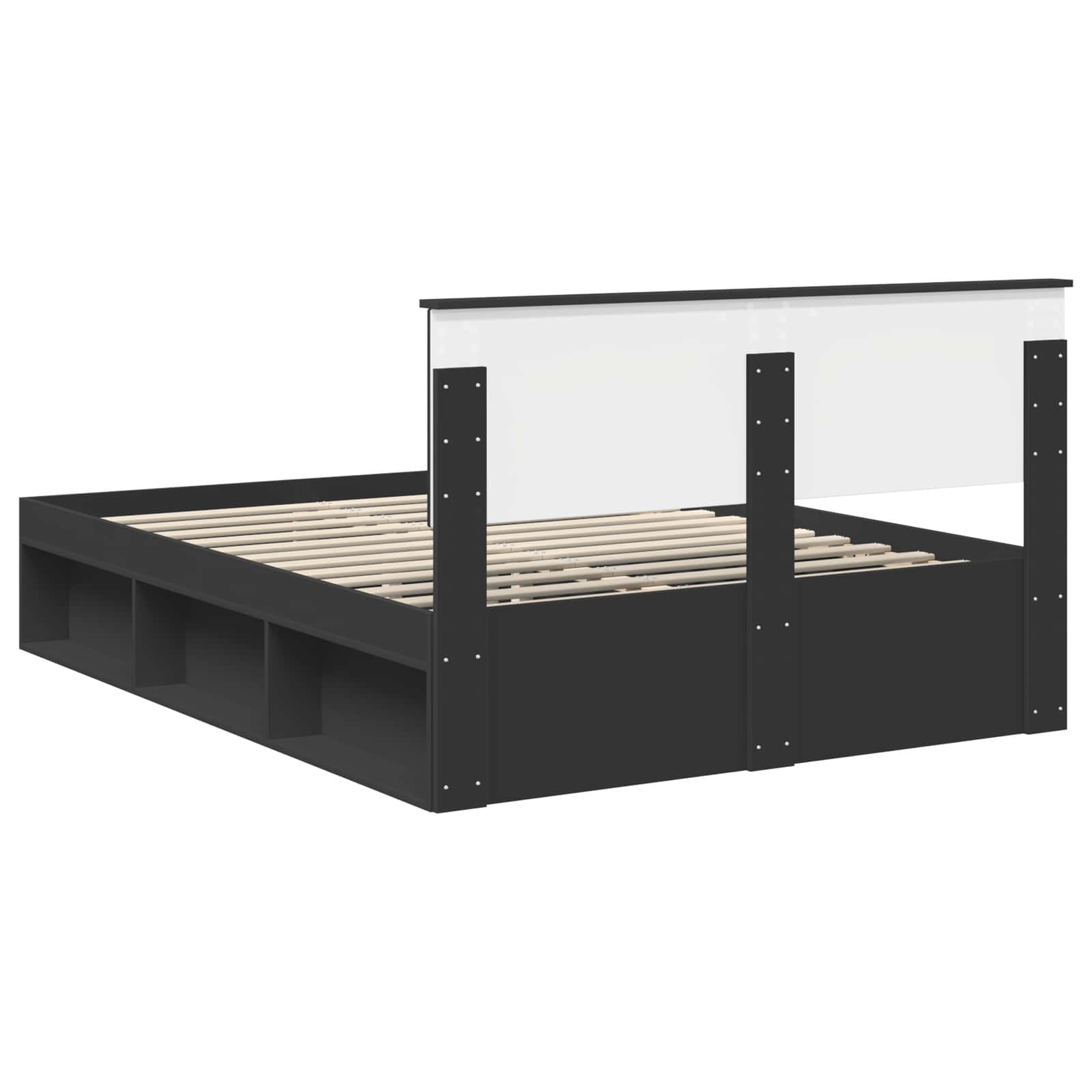 vidaXL Ramka łóżka Czarny 150 x 200 cm Materiał drewnopochodny