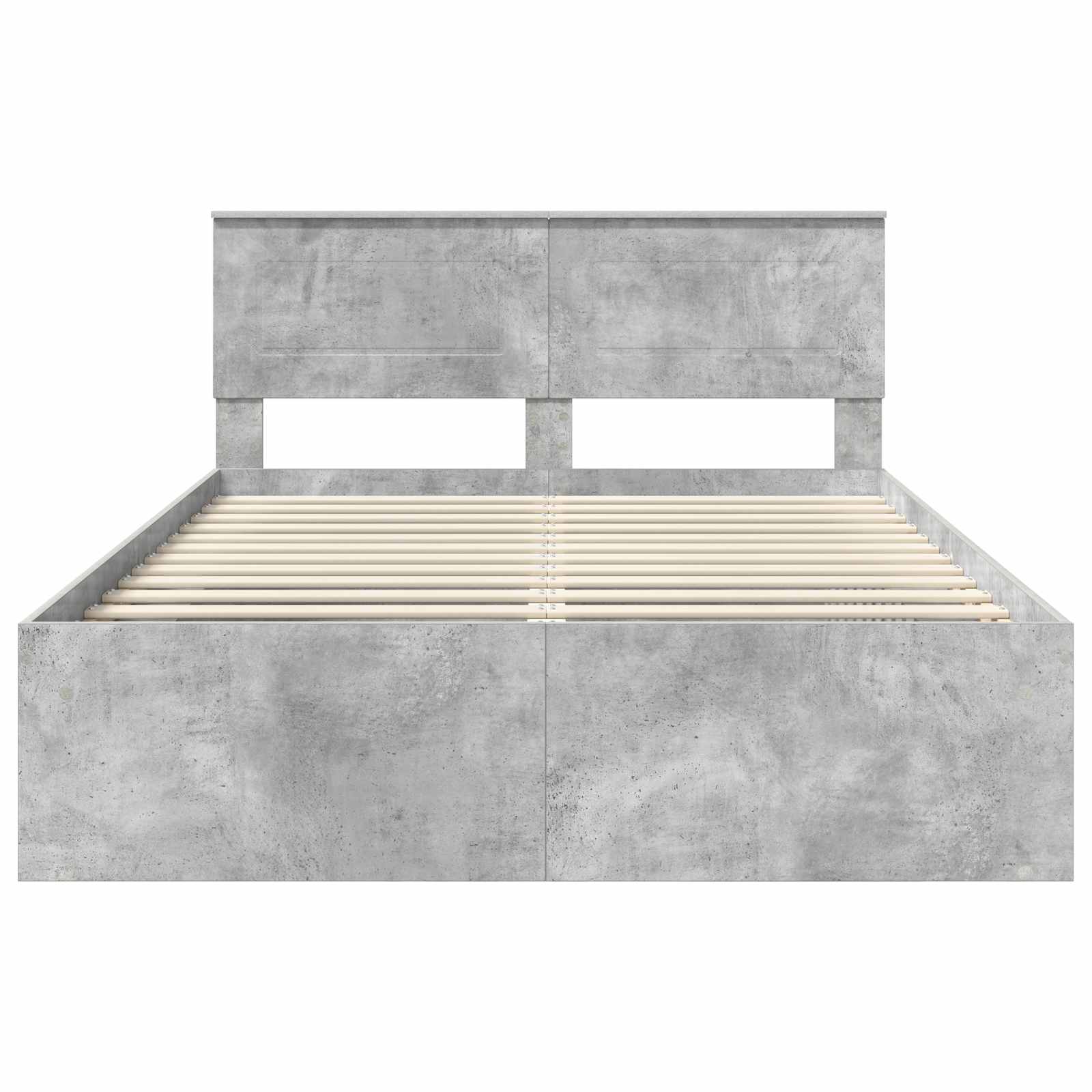 vidaXL Ramka łóżka Szary beton 150 x 200 cm Materiał drewnopochodny