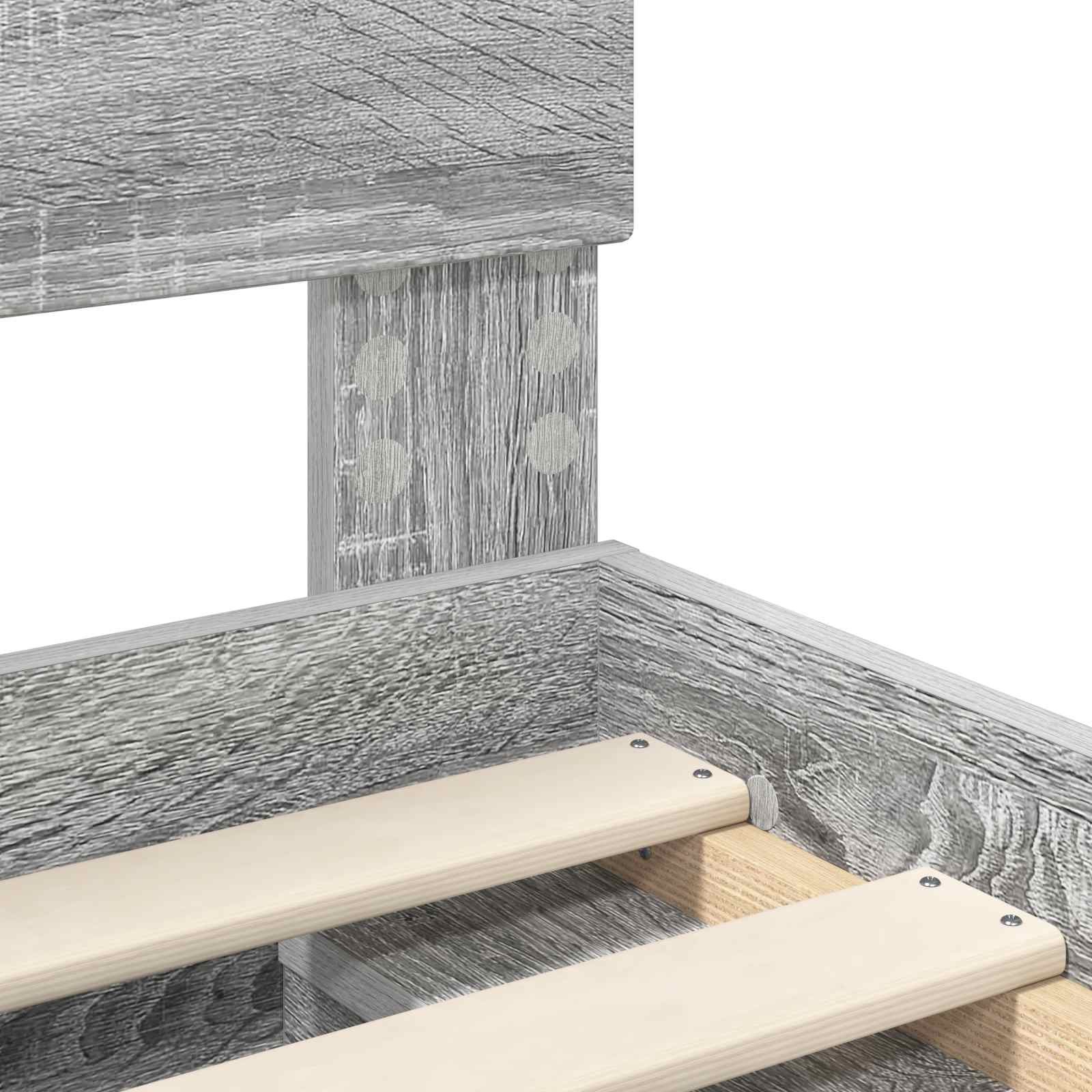 vidaXL Ramka łóżka Szary Sonoma 150 x 200 cm Materiał drewnopochodny