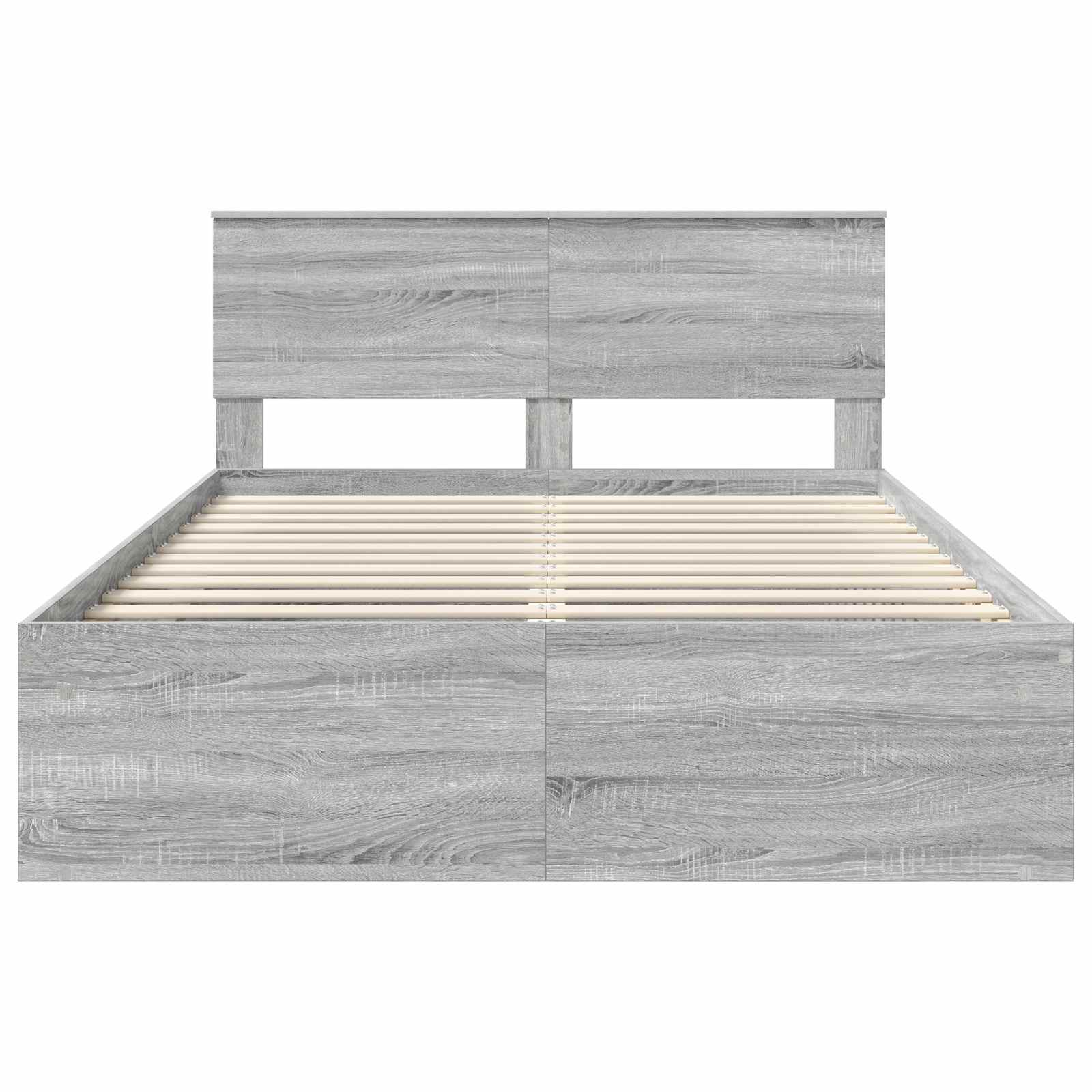 vidaXL Ramka łóżka Szary Sonoma 140 x 190 cm Materiał drewnopochodny