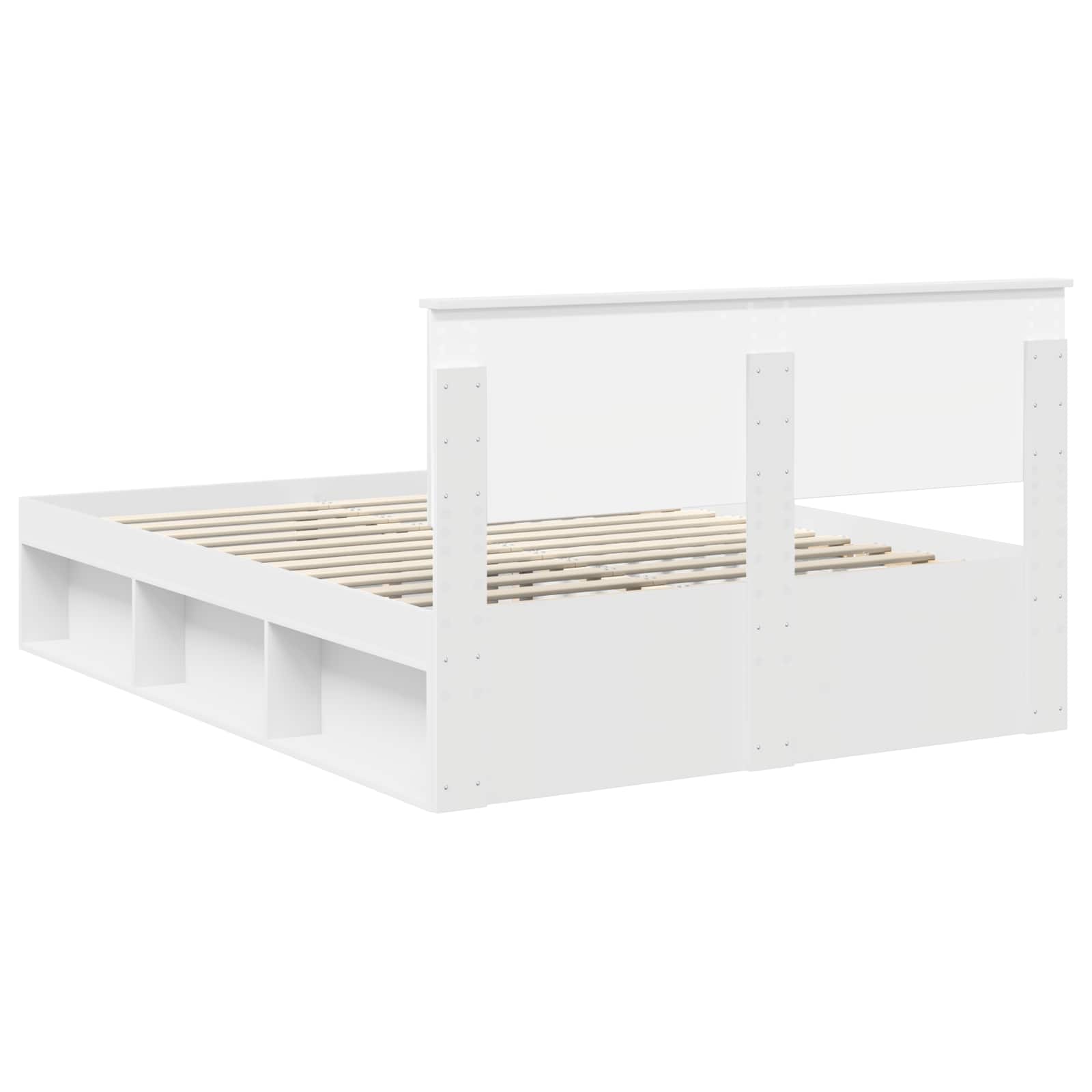 vidaXL Ramka łóżka Biały 140 x 200 cm Materiał drewnopochodny