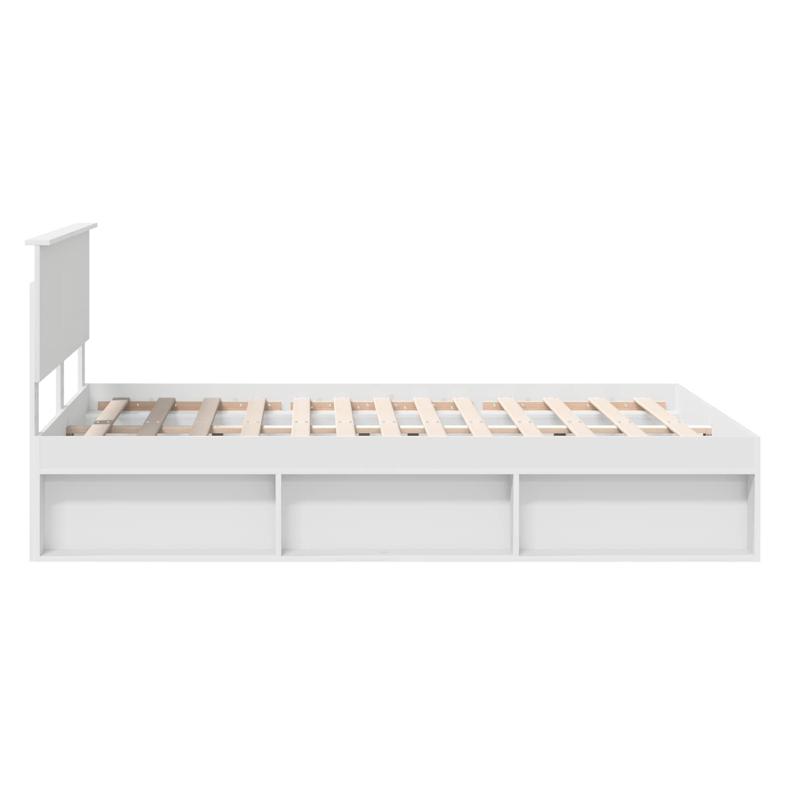 vidaXL Ramka łóżka Biały 140 x 200 cm Materiał drewnopochodny