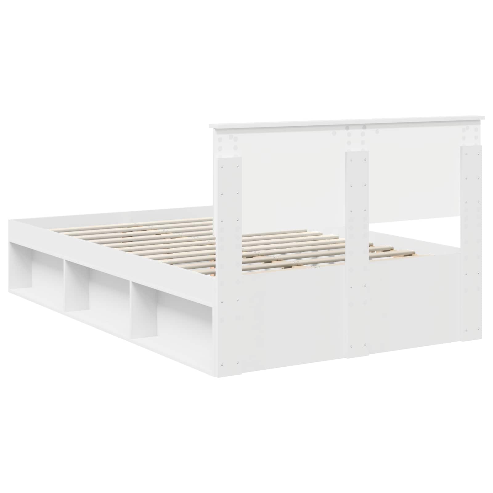 vidaXL Ramka łóżka Biały 120 x 190 cm Materiał drewnopochodny