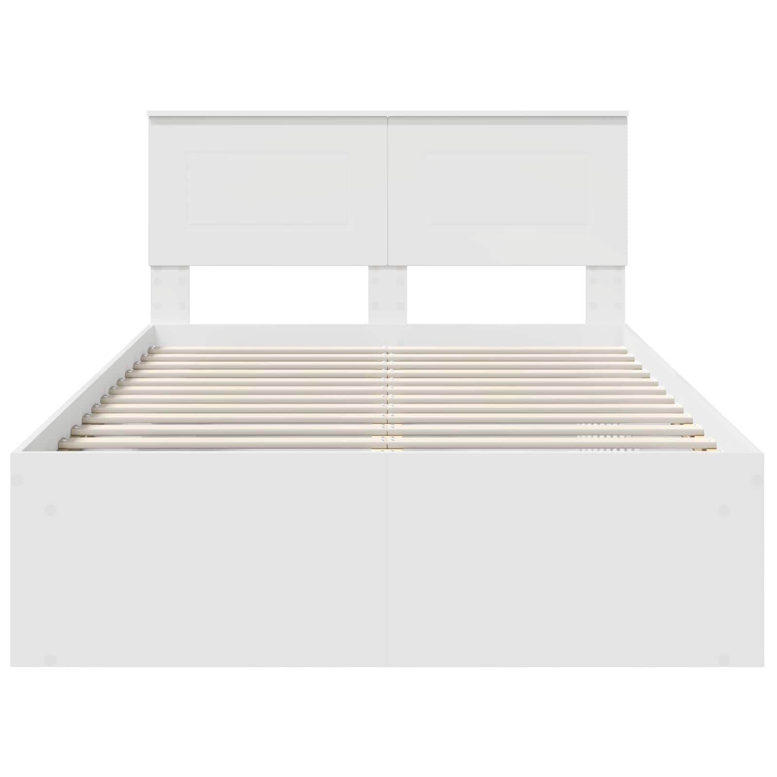 vidaXL Ramka łóżka Biały 120 x 190 cm Materiał drewnopochodny