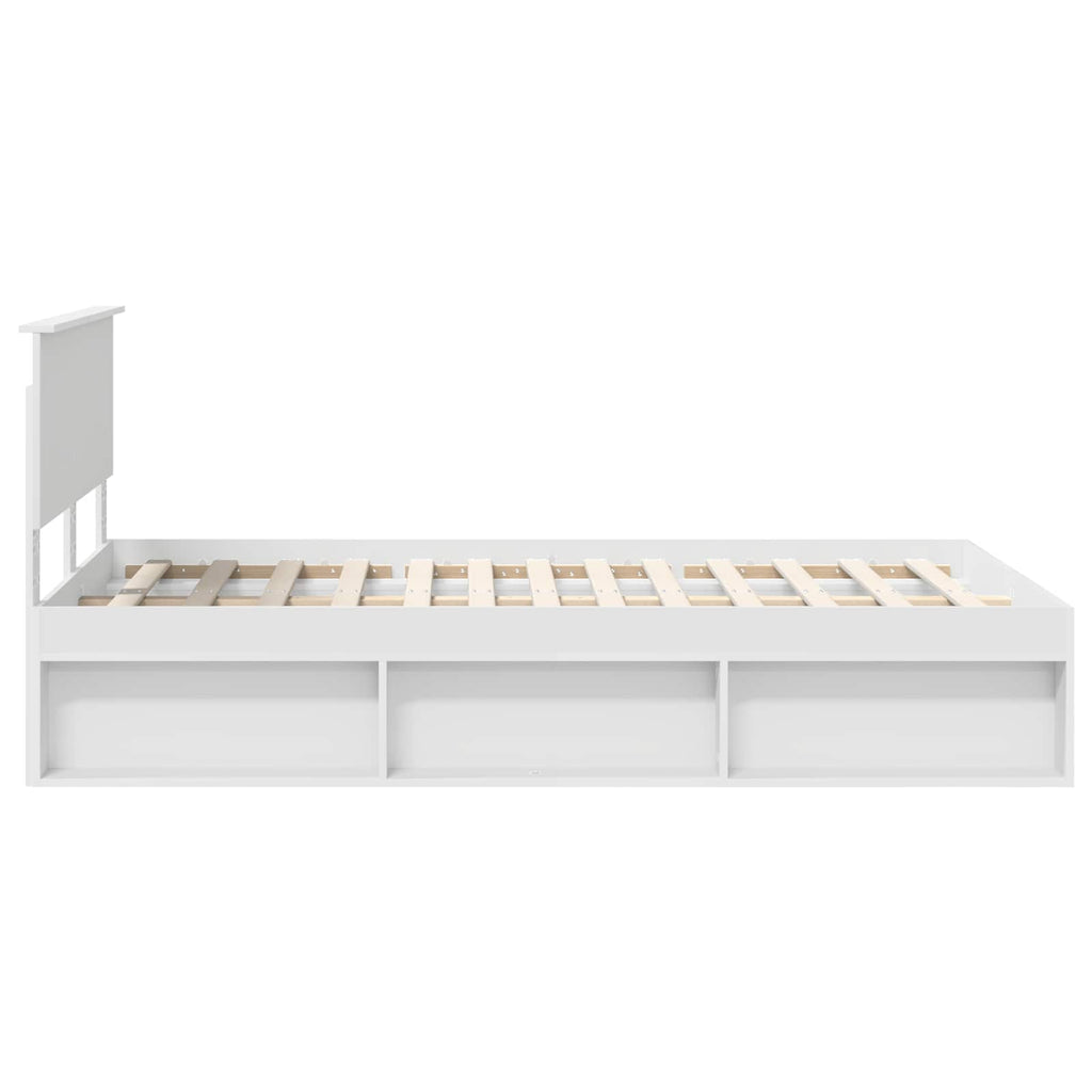 vidaXL Ramka łóżka Biały 120 x 190 cm Materiał drewnopochodny