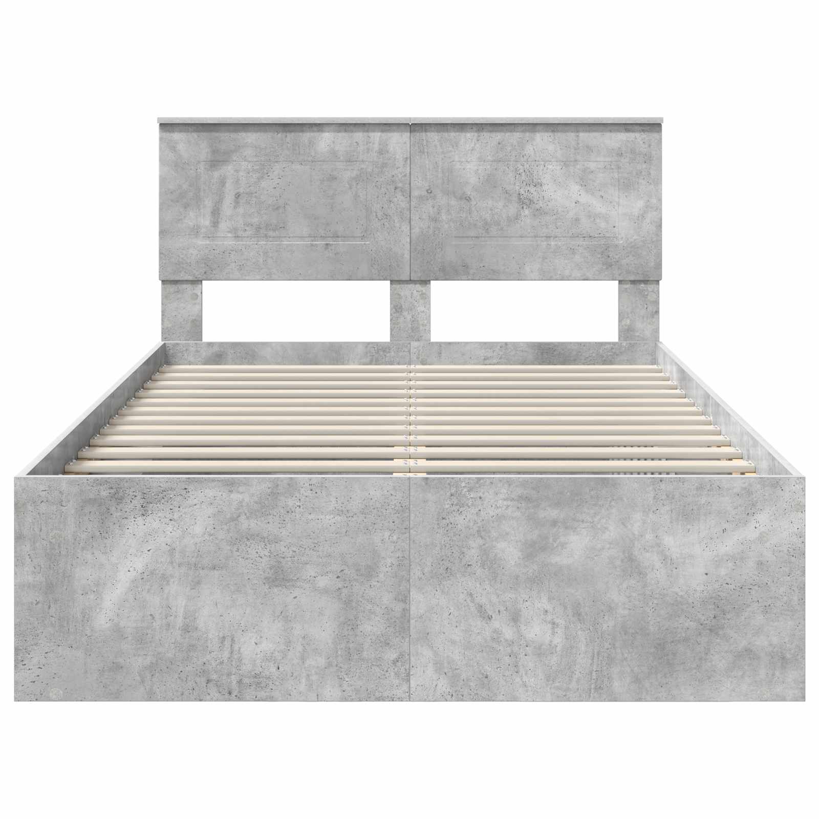 vidaXL Ramka łóżka Betonowy 120 x 190 cm Materiał drewnopochodny