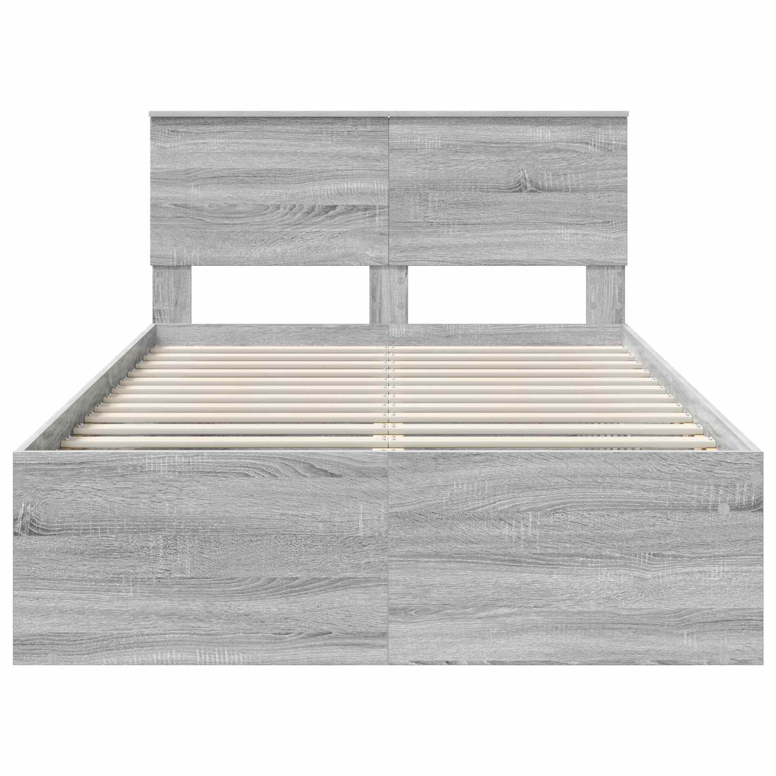 vidaXL Ramka łóżka Szary Sonoma 120 x 190 cm Materiał drewnopochodny