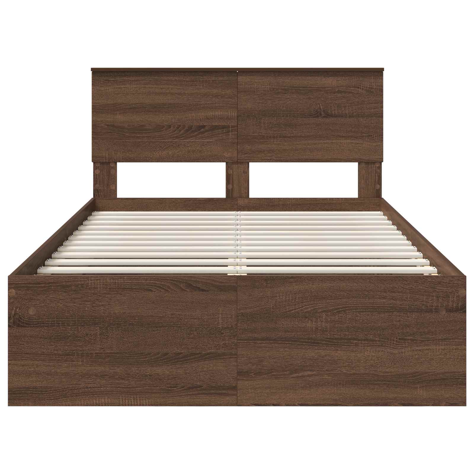 vidaXL Ramka łóżka Brązowy dąb 120 x 190 cm Materiał drewnopochodny