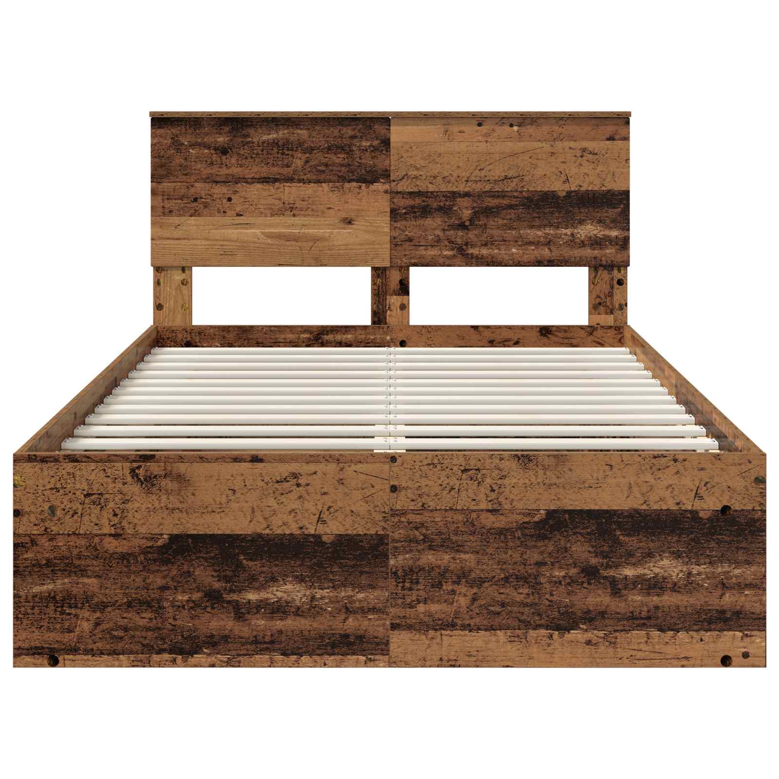 vidaXL Ramka łóżka Stare drewno 120 x 190 cm Materiał drewnopochodny